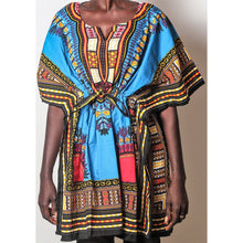 Load image into Gallery viewer, African Dream Blue Dashiki Women Top