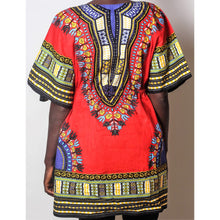 Load image into Gallery viewer, African Dream Red Dashiki Women Top
