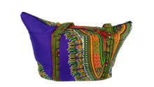 Load image into Gallery viewer, Purple &amp; Mixed Ankara Pattern Shoulder Bag Medium