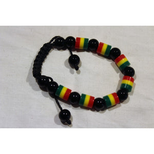 African Rasta Color Beads Bracelet