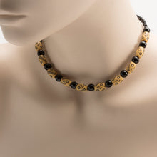 Load image into Gallery viewer, African Black &amp; Brown Beads With Cultural Markings Necklace