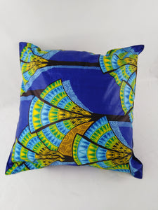 Small Green & Yellow Flower Ankara Style Cushions - Set Of 2