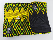 Load image into Gallery viewer, Cowrie Yellow & Green Ankara Style "15" Inch Laptop Bag