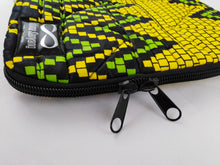 Load image into Gallery viewer, Zip Yellow & Green Ankara Style "11" Inch Laptop Bag