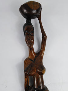 Traditional Tall African Woman Statue