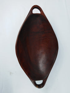 Decorative African Wood Carved Bowl Medium