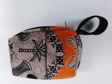 African Authentic Ankara Palm Tree Pouch