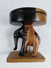 Load image into Gallery viewer, African Wooden Carved Small Elephant Ash Tray