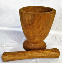 Load image into Gallery viewer, Wooden Mortar &amp; Pestle