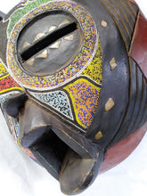 Load image into Gallery viewer, Giant Circle Beaded Colourful Wooden Mask