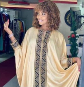 Beautiful Women's Long Kaftan with Middle Embroidery