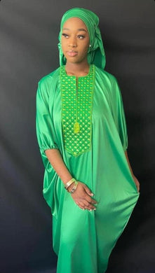 Beautiful Sheer Women's Kaftan with Headscarf Set