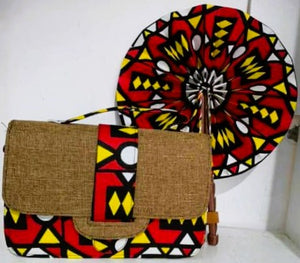 Women's Classic African Handbag with Fan