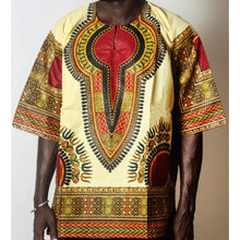 Load image into Gallery viewer, African Dream Cream Dashiki Men Top