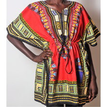 Load image into Gallery viewer, African Dream Red Dashiki Women Top