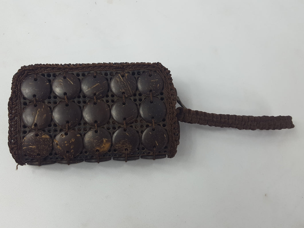 Brown African Handmade Coconut Pouch