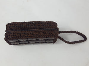Brown African Handmade Coconut Pouch