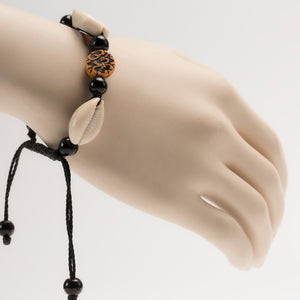 African Cowrie Shells With Traditional Motifs Bracelet
