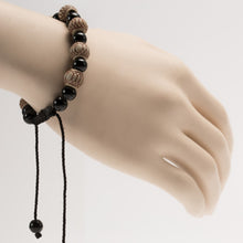 Load image into Gallery viewer, African Black &amp; Cream Beads Bracelet