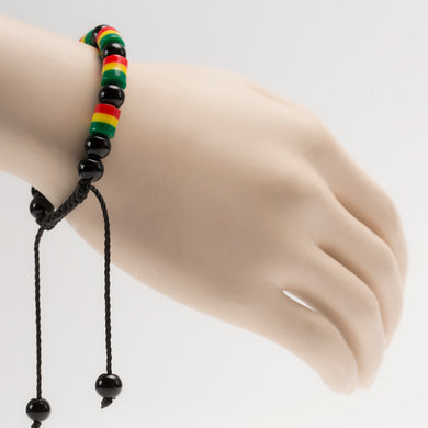 African Rasta Color Beads Bracelet