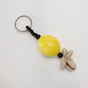 Yellow African Egg Ball Key Ring