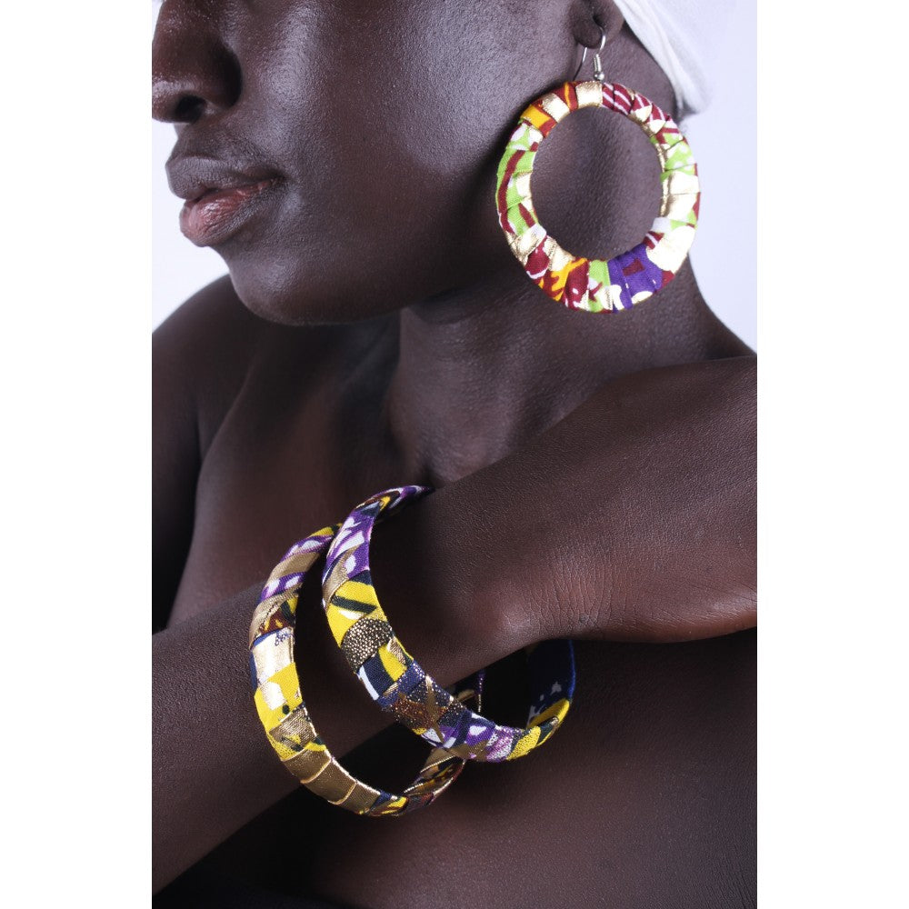 African Festival Earrings & Bracelet Combo