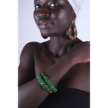Load image into Gallery viewer, Green Mamba Earrings &amp; Bracelet Combo