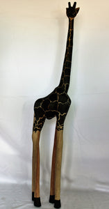 Tall Standing Wooden Giraffe