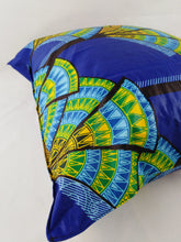 Load image into Gallery viewer, Small Green &amp; Yellow Flower Ankara Style Cushions - Set Of 2
