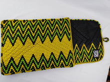 Load image into Gallery viewer, Cowrie Yellow &amp; Green Ankara Style &quot;15&quot; Inch Laptop Bag