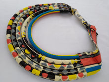 Load image into Gallery viewer, Stylish Light Colourful African Ankara Wax Print Necklace &amp; Earrings Combo