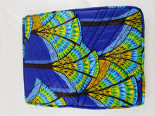 Load image into Gallery viewer, Cowrie Blue Ankara Style &quot;17&quot; Inch Laptop Bag