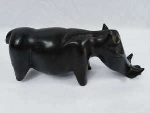 African Black Boar Statue Small
