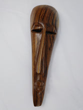 Load image into Gallery viewer, African Slim Black Carved Mask