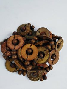 African |Coconut Double Color Necklace
