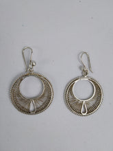Load image into Gallery viewer, African Silver Moon Earrings