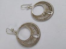 Load image into Gallery viewer, African Silver Moon Earrings