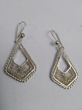 Load image into Gallery viewer, African Triangle Silver Earrings