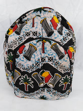 Load image into Gallery viewer, African Djembe Multi Pattern Ankara Backpack Medium