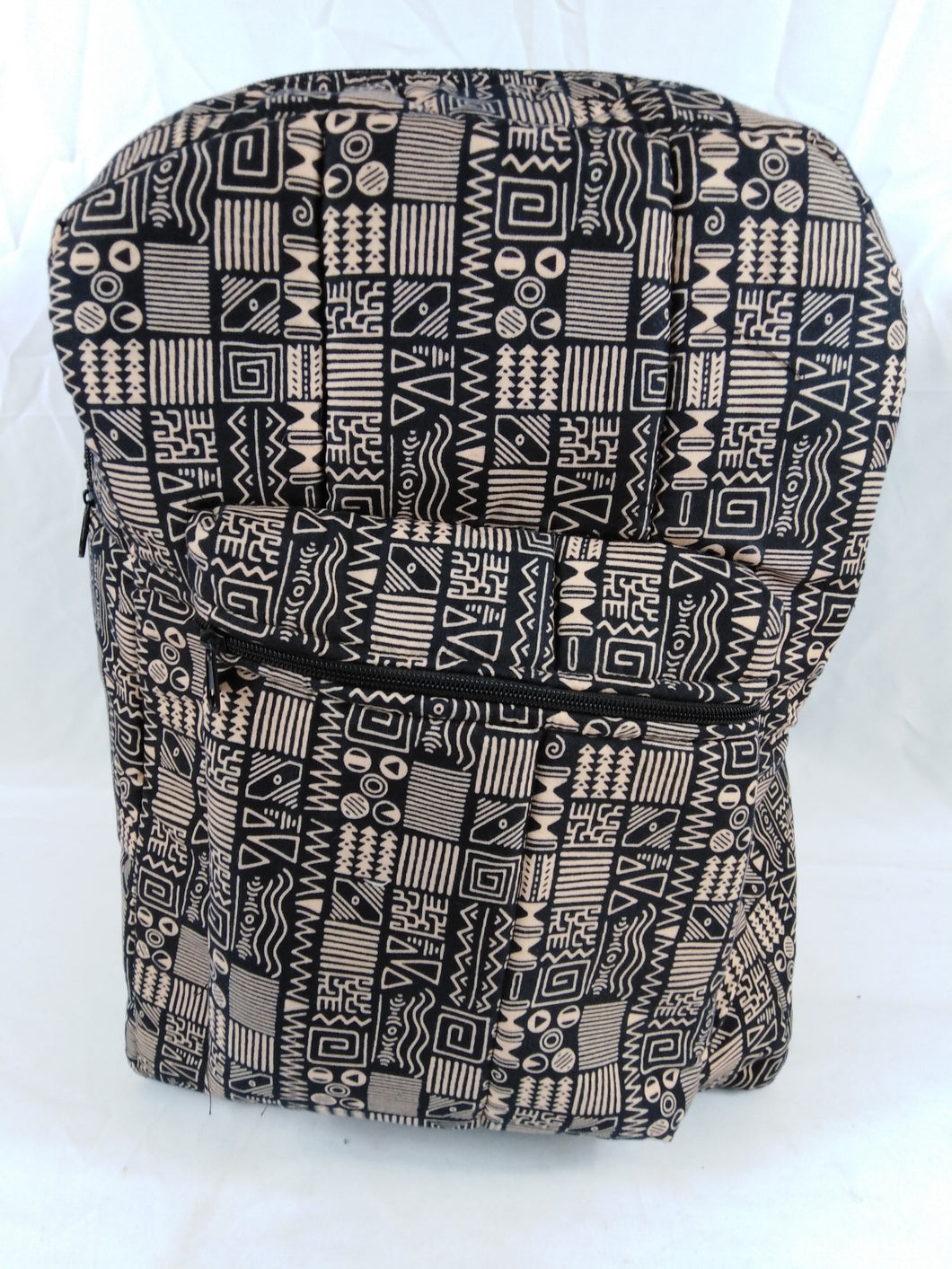 African Culture Multi Pattern Ankara Backpack Medium