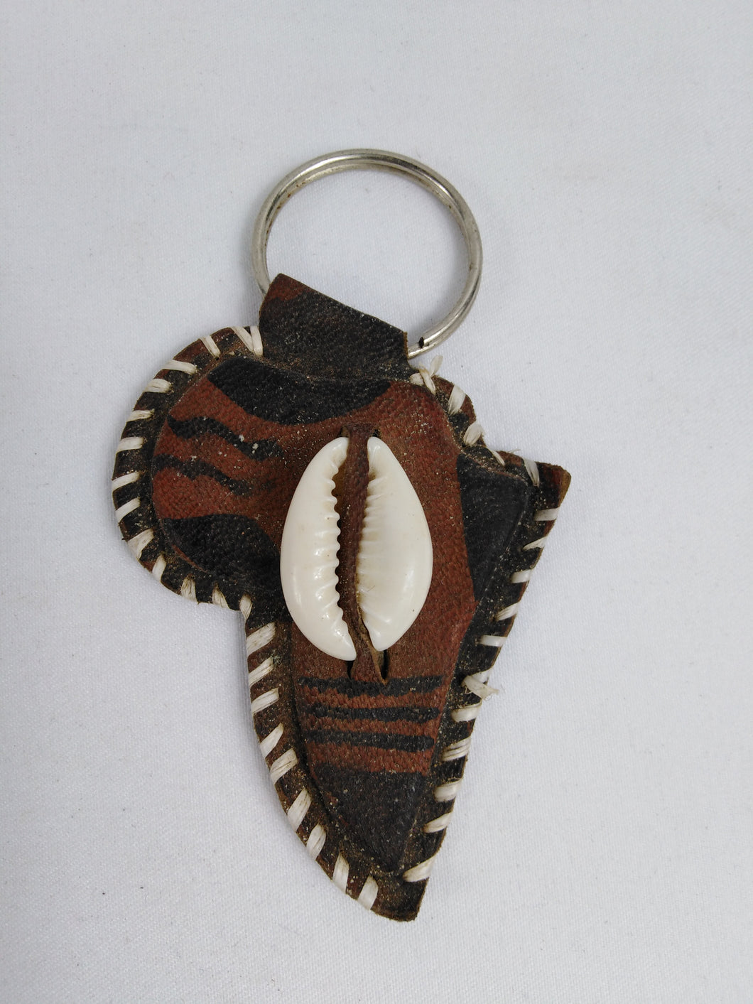 African Map Authentic Leather Key Ring