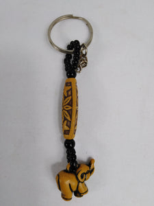 African Map Authentic Elephant Key Ring