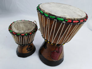 African Djembe Musical Instrument Mini 2 Set