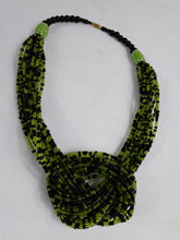 Load image into Gallery viewer, Elegant Green Knotted Beads Necklace