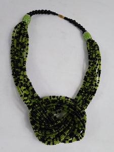 Elegant Green Knotted Beads Necklace