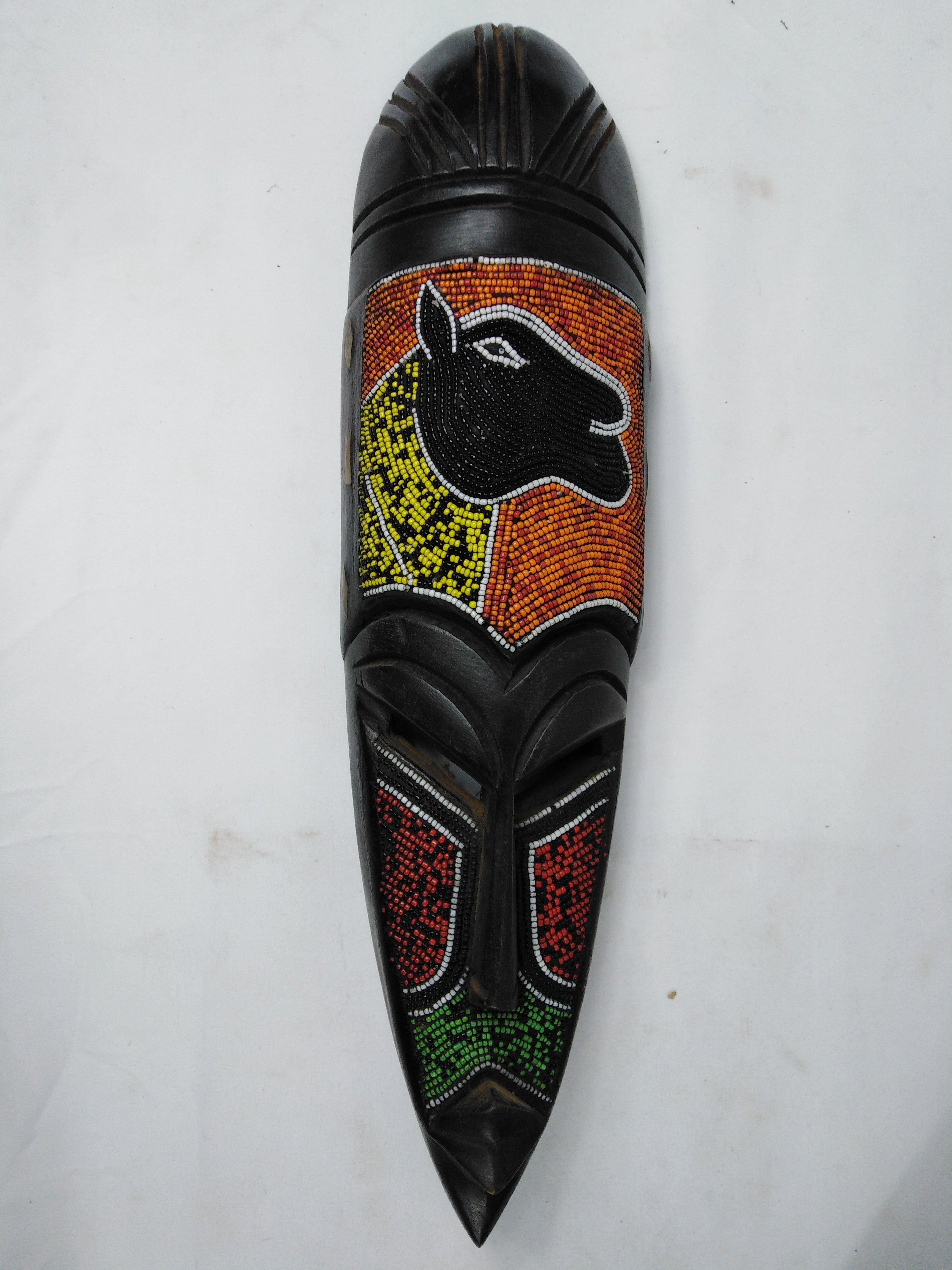 African Bead Decorative Jungle Man Mask