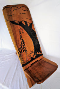 Mahagony Chair Giraffe & Tree