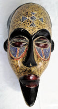 Load image into Gallery viewer, Painted Bearded Warrior Wooden Mask