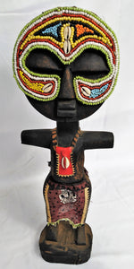 Round Head Colourful Beaded Wooden Poupe